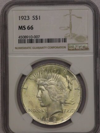 1923 Peace Dollar NGC MS66