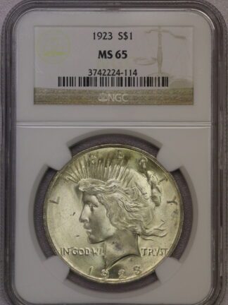 1923 Peace Dollar NGC MS65