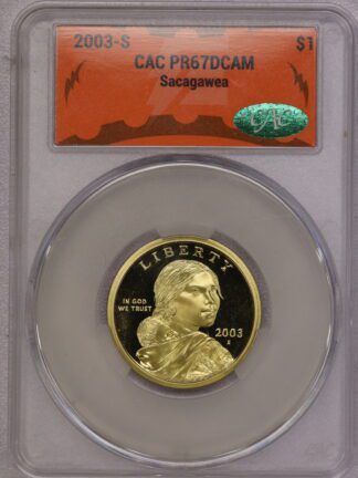 2003-S Sacagawea Proof Dollar CAC PR67 DCAM