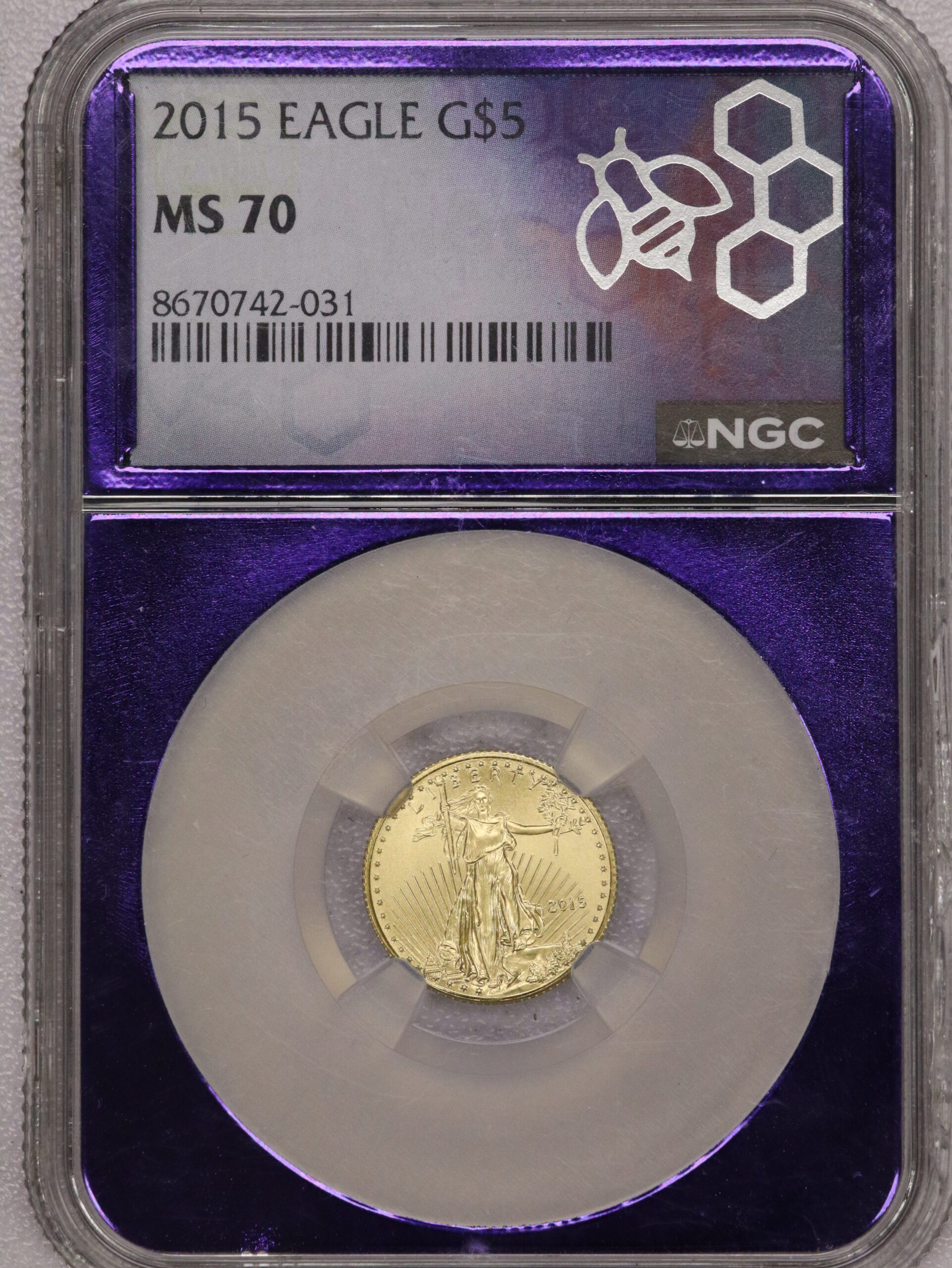 2015 $5 Gold Eagle 1/10 Oz NGC MS70 – Portsmouth Coin & Currency Co