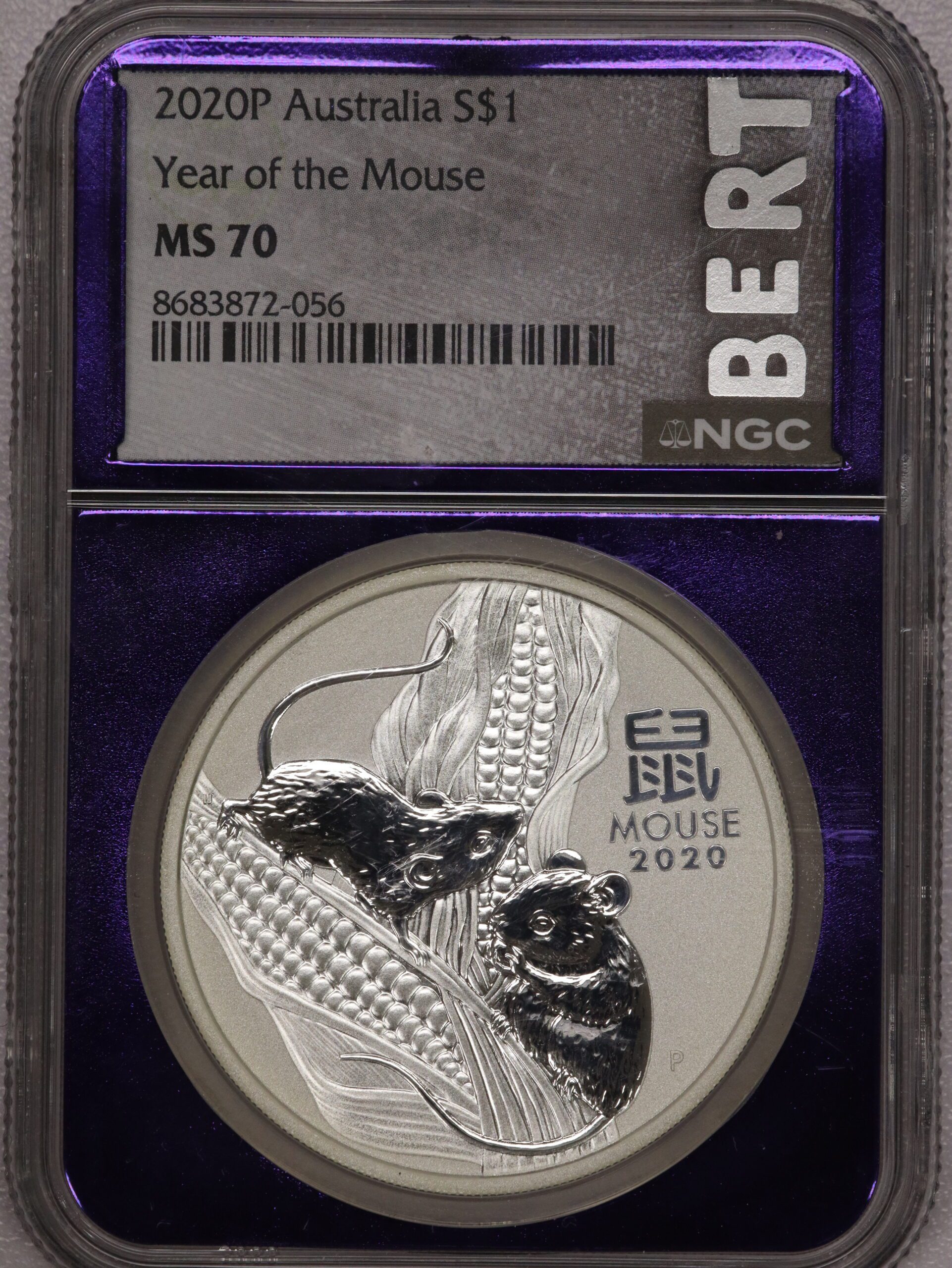 2020 Australia $1 Year of the Mouse NGC MS70