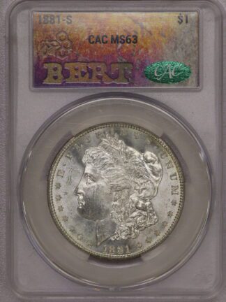 1881-S Morgan Dollar CAC MS63