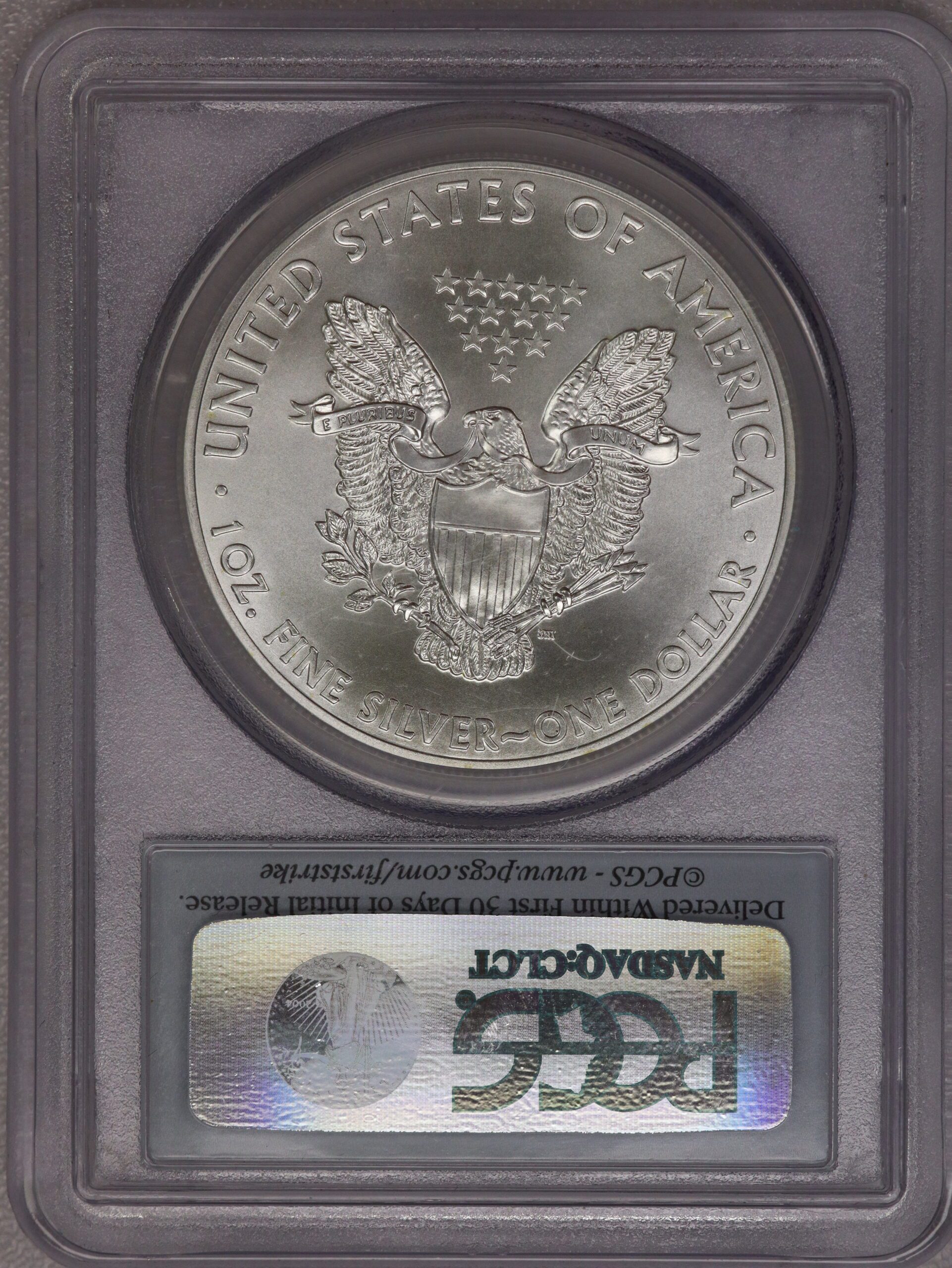 2015 (W) Silver Eagle PCGS MS70 FirstStrike First Day - Image 2