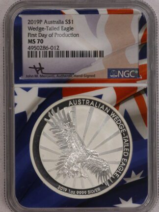 2019 Australian Wedged Tail Eagle 1 oz Fine Silver MS70 NGC