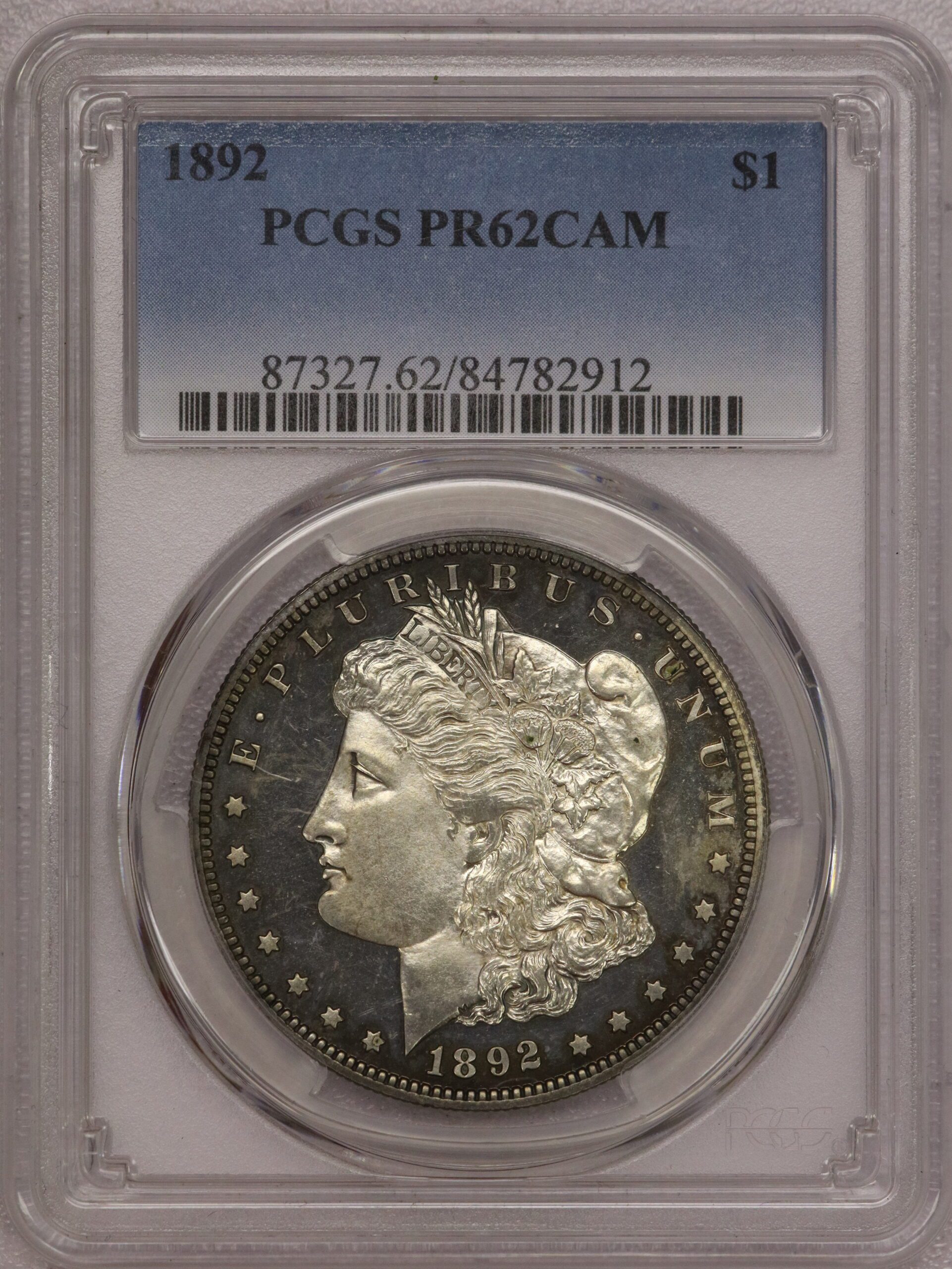 1892 Proof Morgan Dollar PR62 CAMEO PCGS
