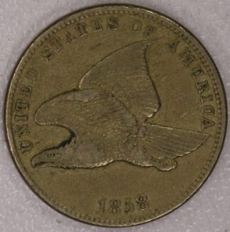 1858 Small Letters Flying Eagle Cent Choice VF
