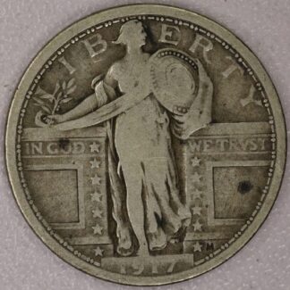 1917 Type 1 Standing Liberty Quarter Fine