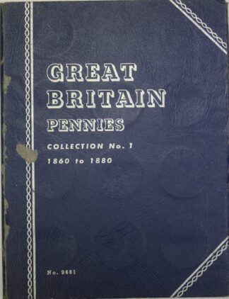 1860 to 1880 Great Britain Pennies 17 Different in a Whitman Album