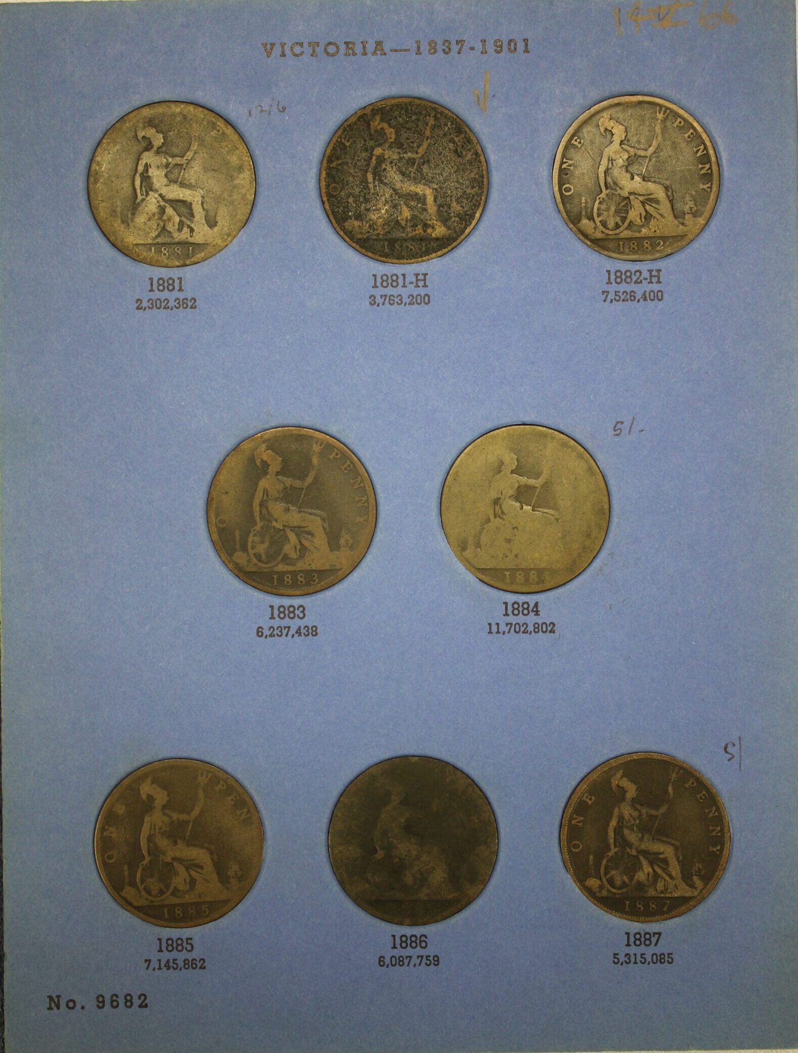 1881 to 1901 Great Britain Pennies Collection #2 Complete with 23 Pennies - Image 2