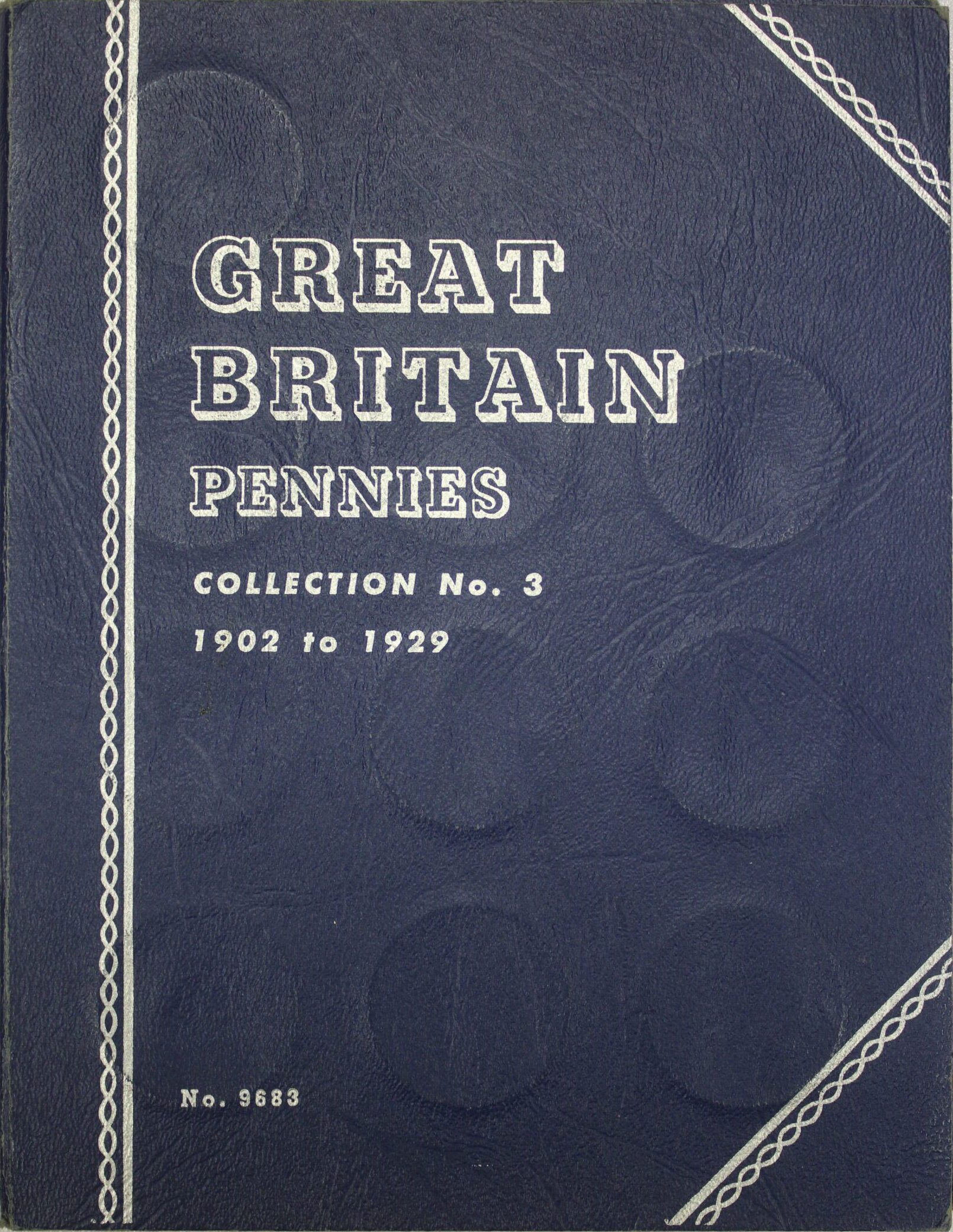 1902 to 1929 Great Britain Pennies Collection #3 Complete 32 Coins in a Whitman Folder