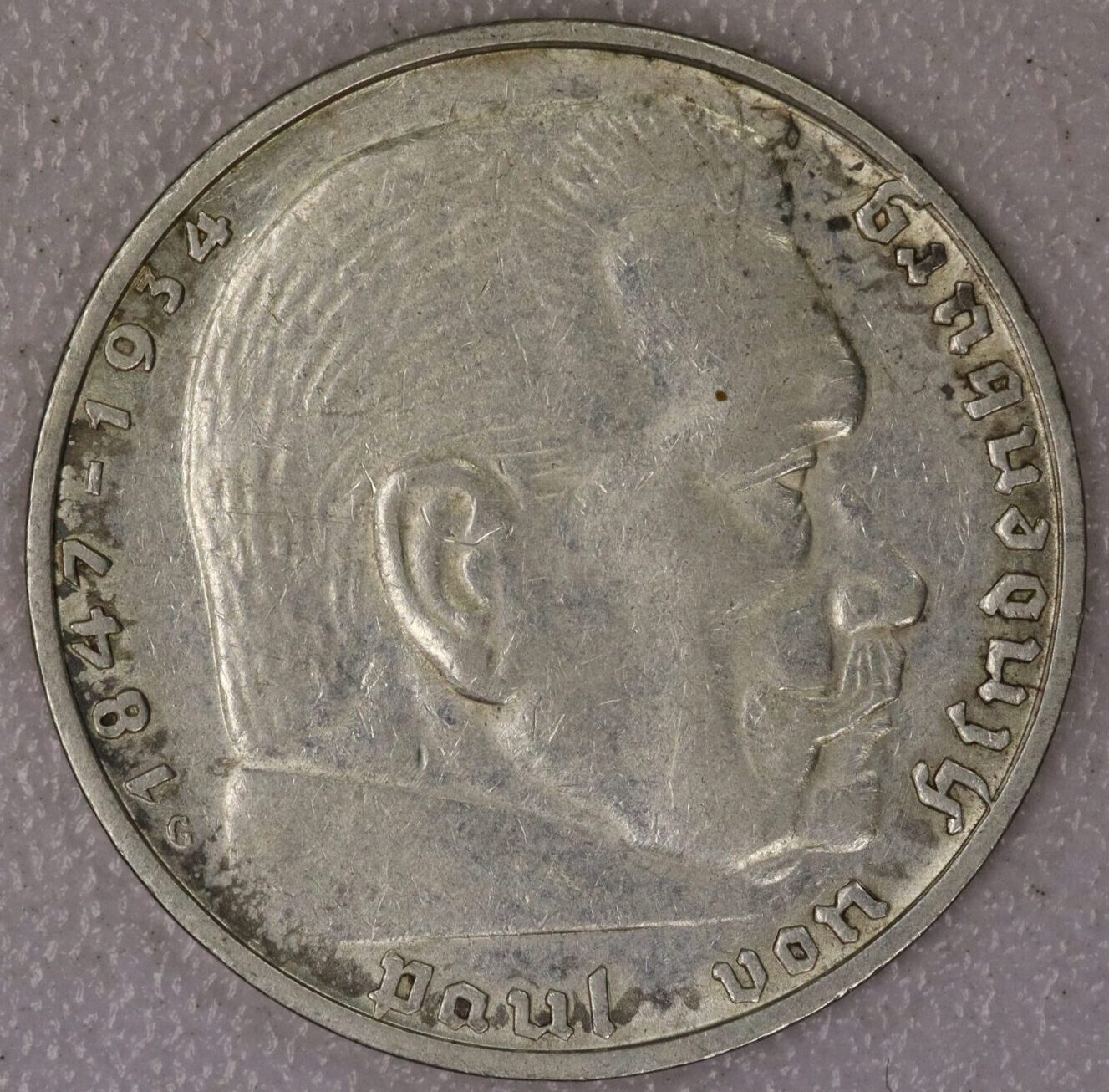 1936-G German Two Marks Key Date
