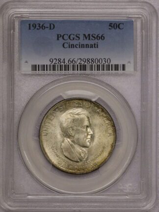1936-D Cincinnati Commemorative Half Dollar PCGS MS66
