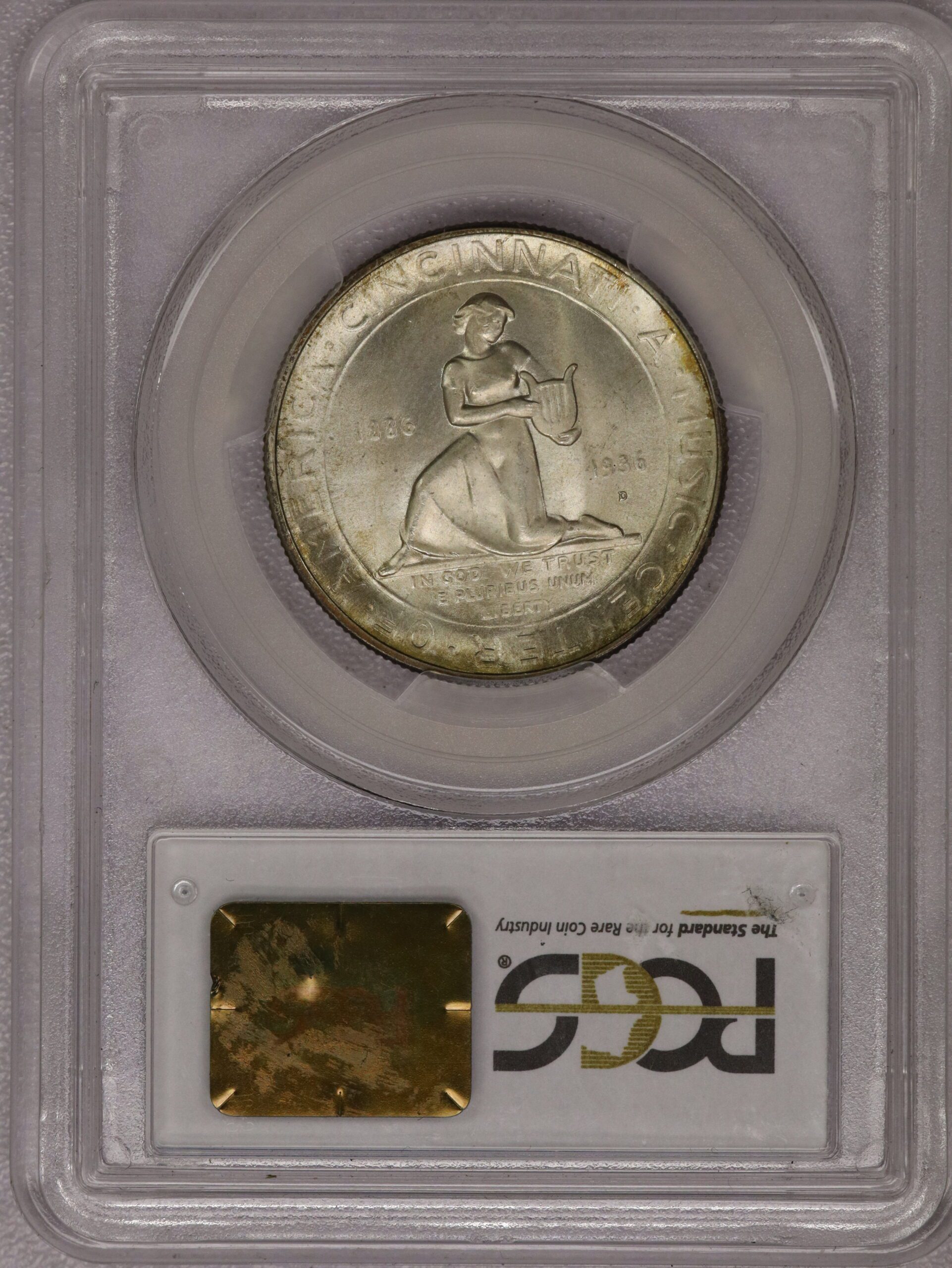 1936-D Cincinnati Commemorative Half Dollar PCGS MS66 - Image 2