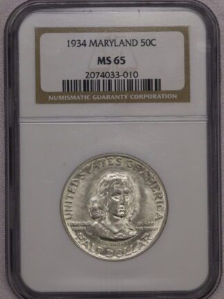 1934 Maryland Commemorative Half Dollar NGC MS65