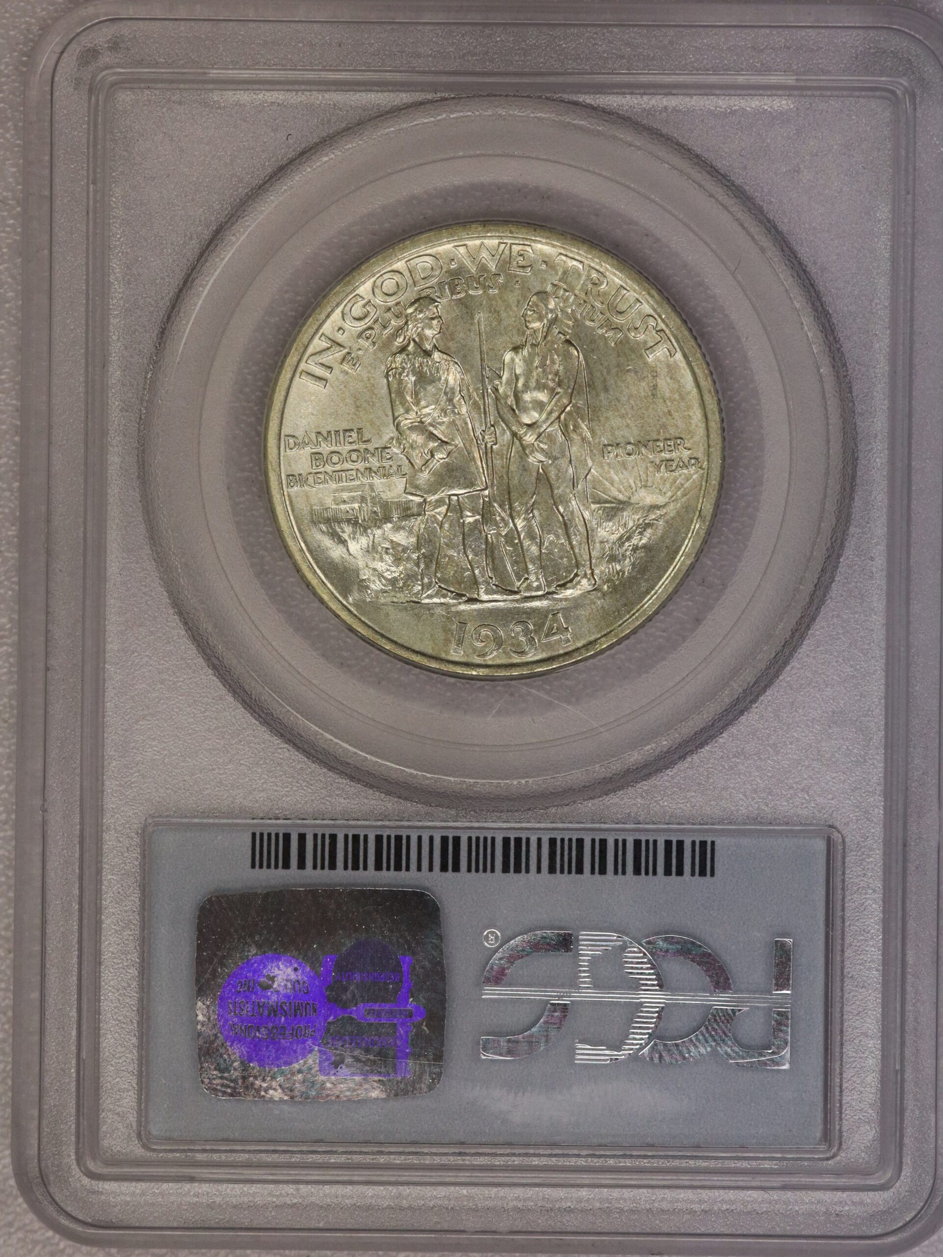1934 Boone Commemorative Half Dollar PCGS MS65 - Image 2