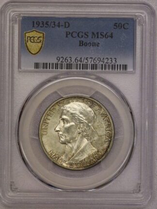1935/34-D Boone Commemorative Half Dollar PCGS MS64