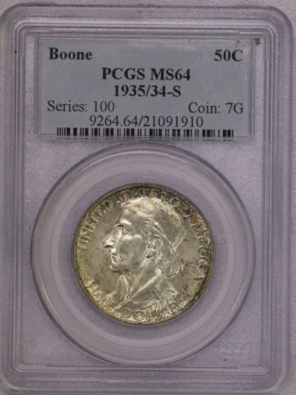 1935/34-S Boone Commemorative Half Dollar PCGS MS64