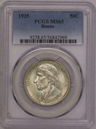 1935 Boone Commemorative Half Dollar PCGS MS65