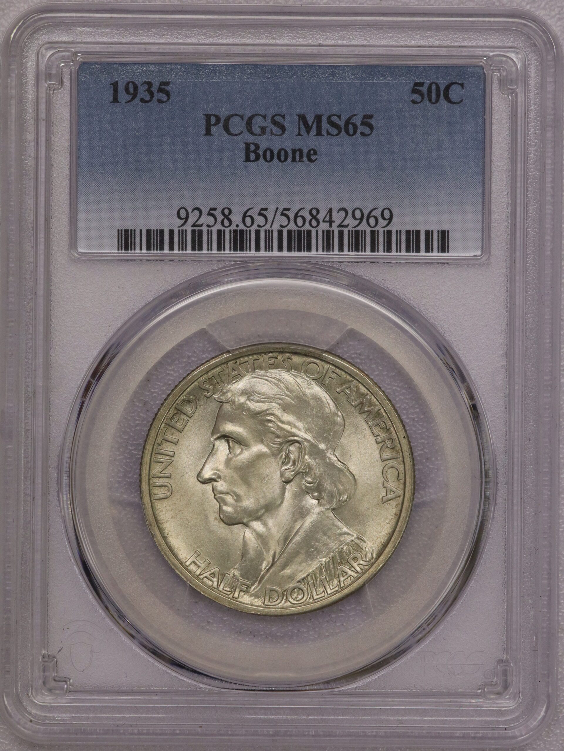1935 Boone Commemorative Half Dollar PCGS MS65