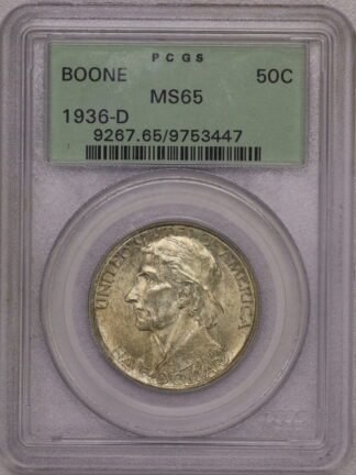 1936-D Boone Commemorative Half Dollar PCGS MS65