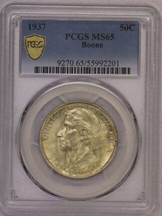 1937 Boone Commemorative Half Dollar PCGS MS65