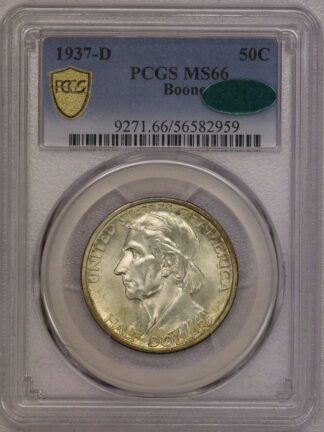 1937-D Boone Commemorative Half Dollar PCGS MS66 CAC