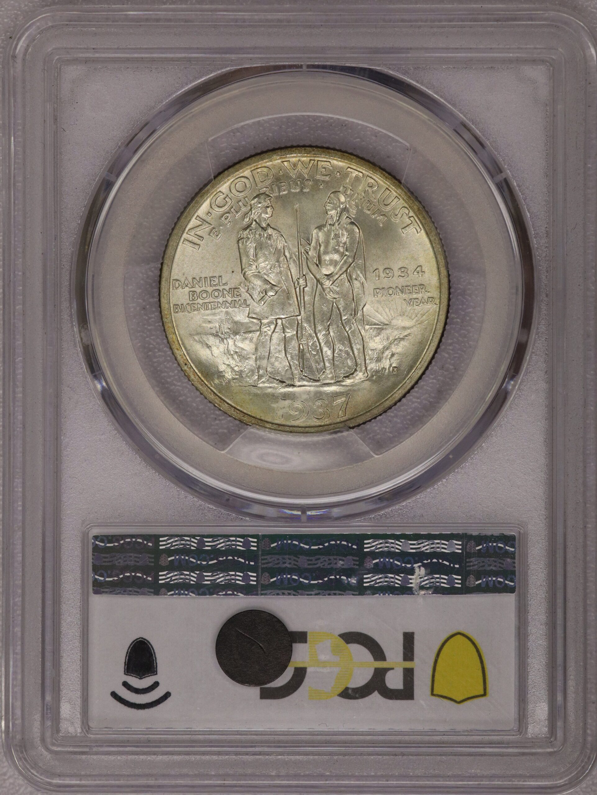 1937-D Boone Commemorative Half Dollar PCGS MS66 CAC - Image 2