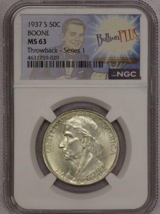 1937-S Boone Commemorative Half Dollar NGC MS63