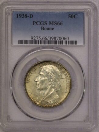 1938-D Boone Commemorative Half Dollar PCGS MS66
