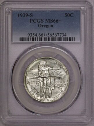 1939-S Oregon Commemorative Half Dollar PCGS MS66+