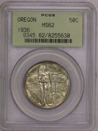 1936 Oregon Commemorative Half Dollar PCGS MS62