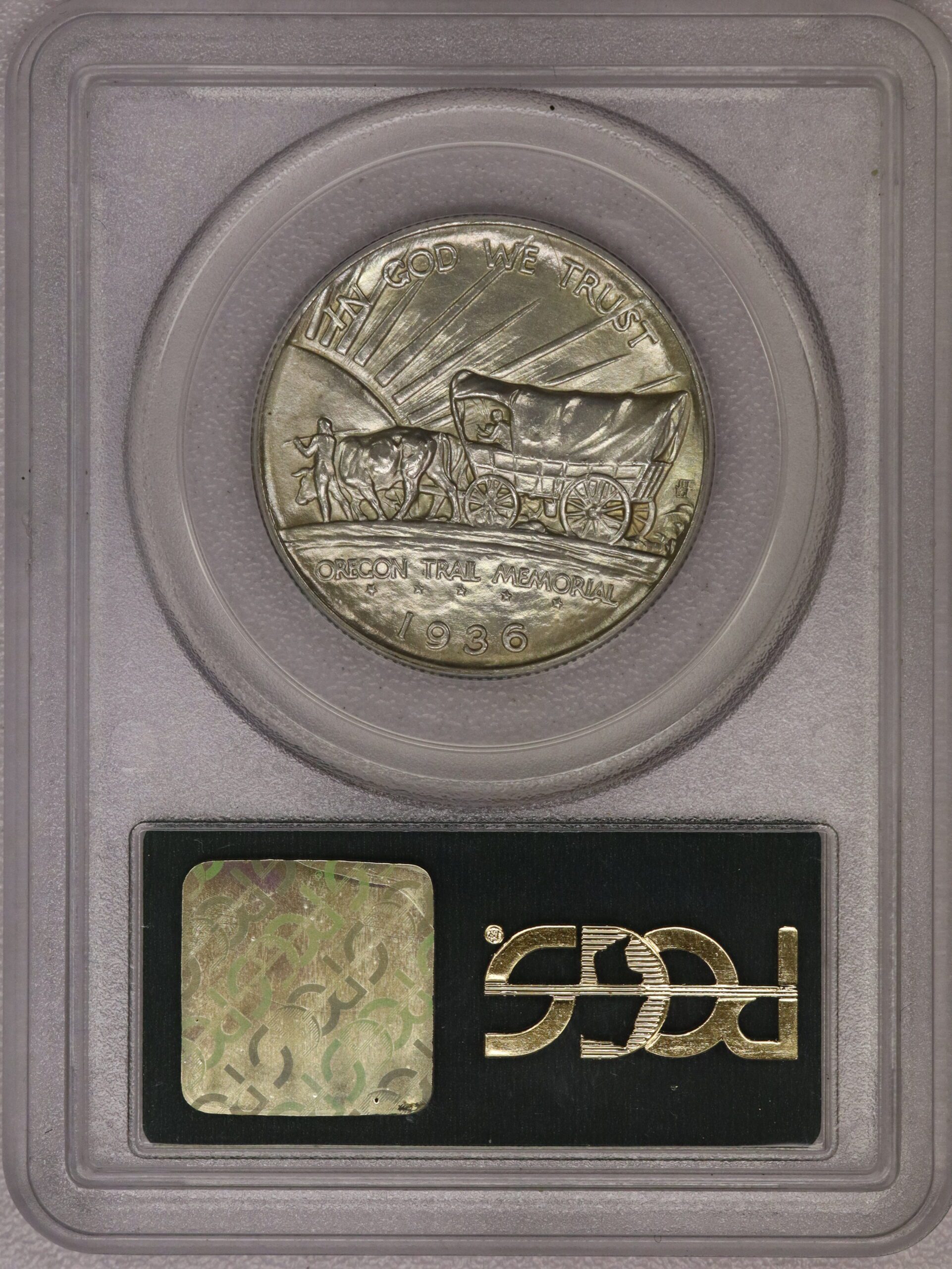 1936 Oregon Commemorative Half Dollar PCGS MS62 - Image 2