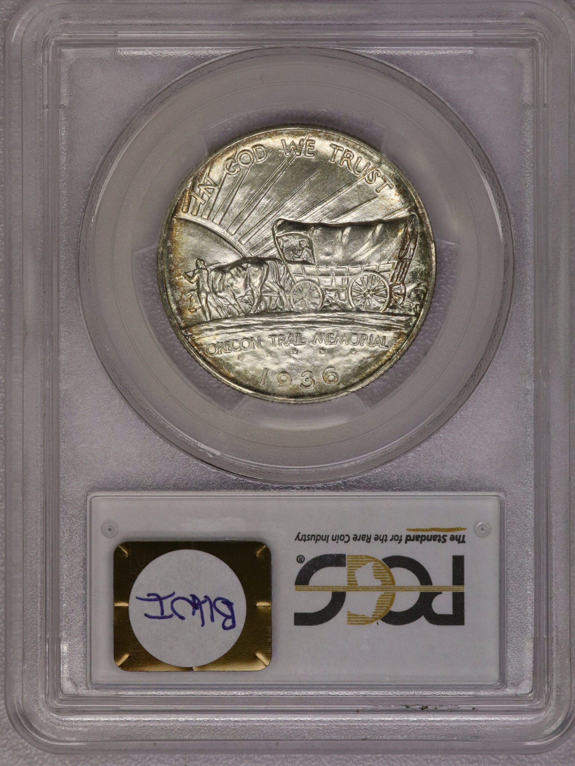 1936-S Oregon Commemorative Half Dollar PCGS MS65 - Image 2