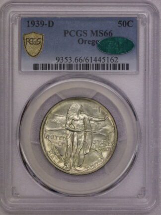 1939-D Oregon Commemorative Half Dollar PCGS MS66 CAC