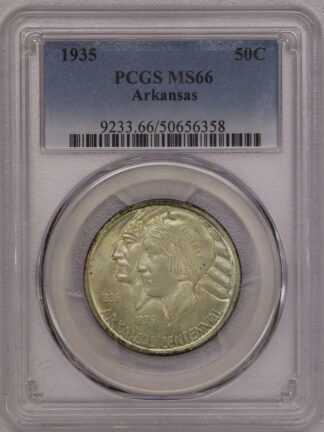 1935 Arkansas Commemorative Half Dollar PCGS MS66