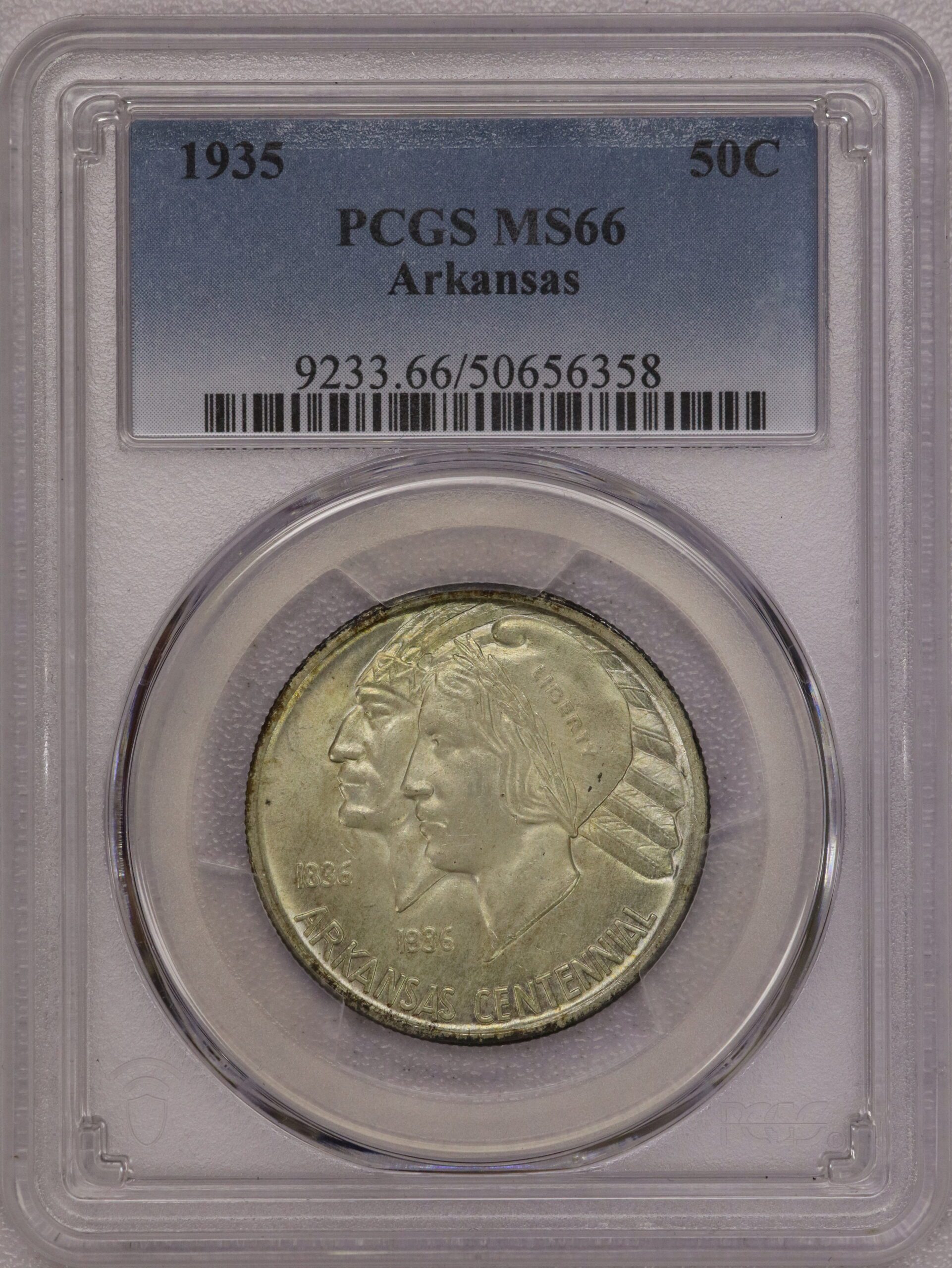 1935 Arkansas Commemorative Half Dollar PCGS MS66