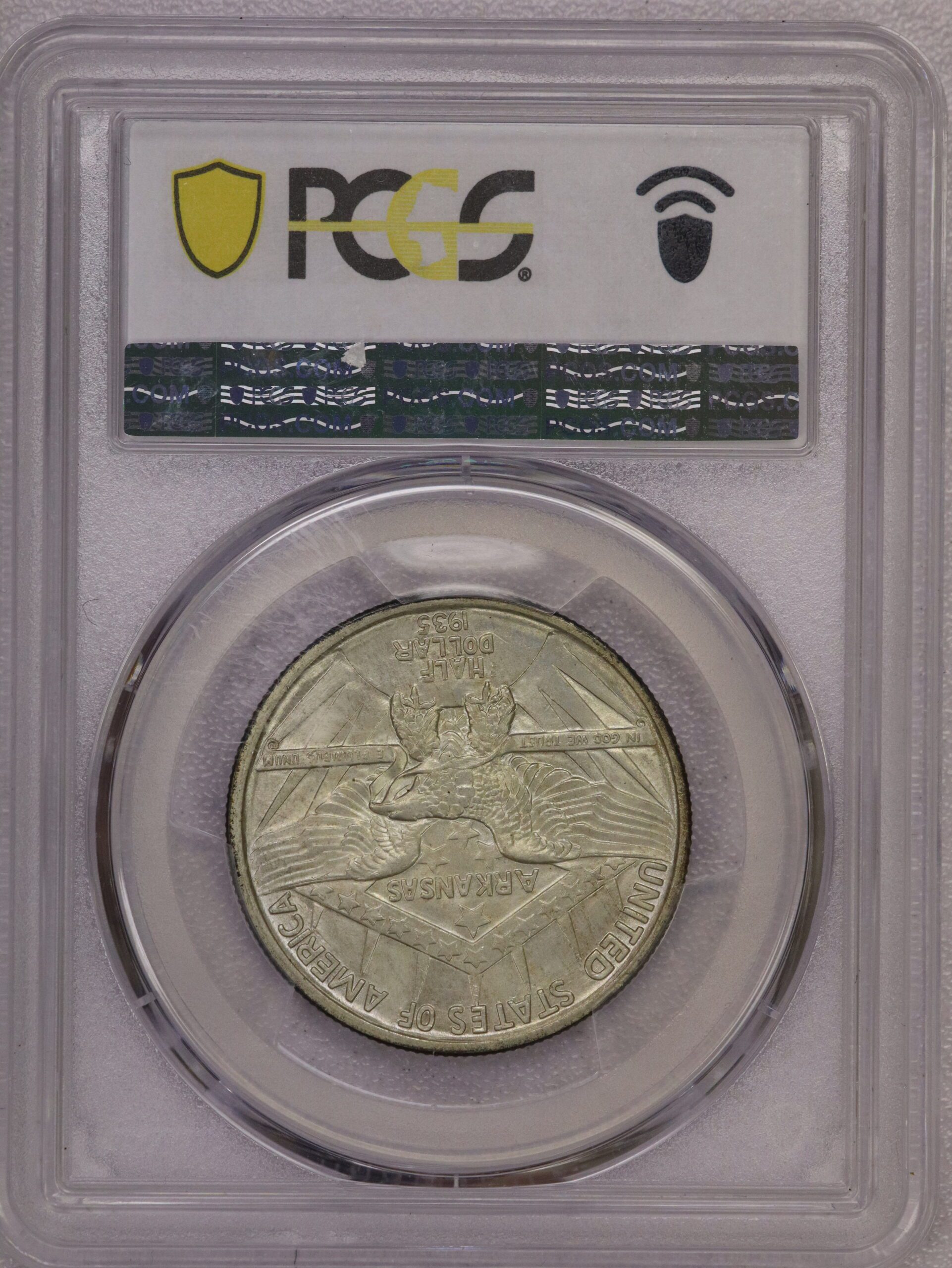 1935 Arkansas Commemorative Half Dollar PCGS MS66 - Image 2