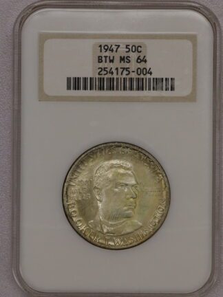 AUCTION - 1947 Booker T Washington Dollar NGC MS64