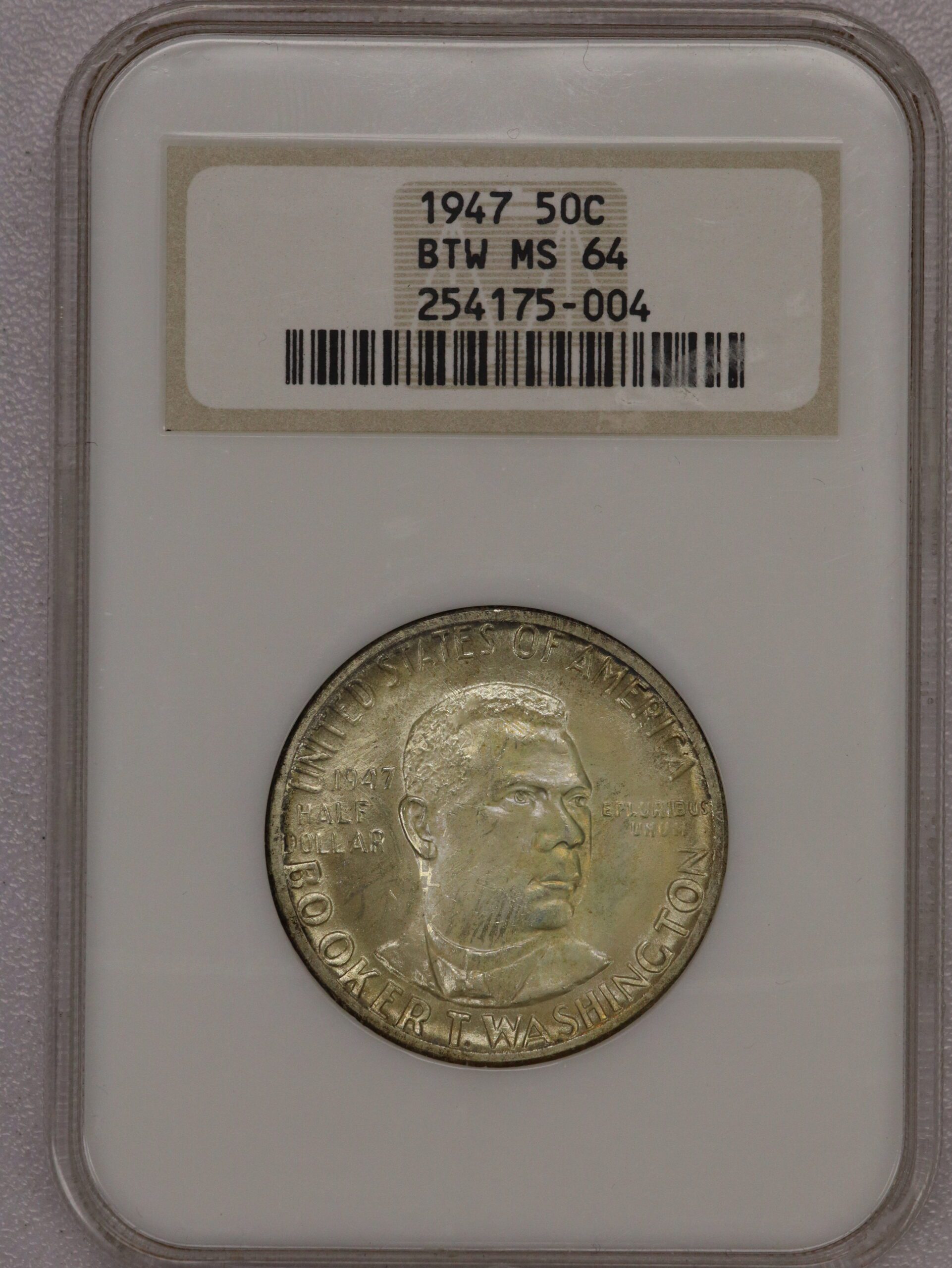 AUCTION - 1947 Booker T Washington Dollar NGC MS64