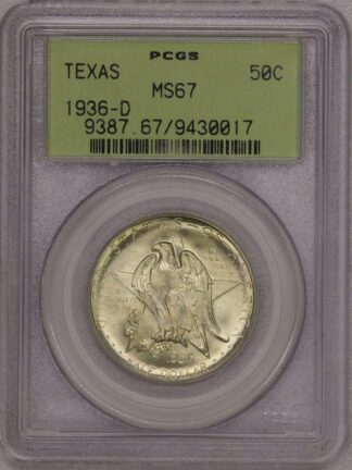 1936-D Texas Commemorative Half Dollar PCGS MS67
