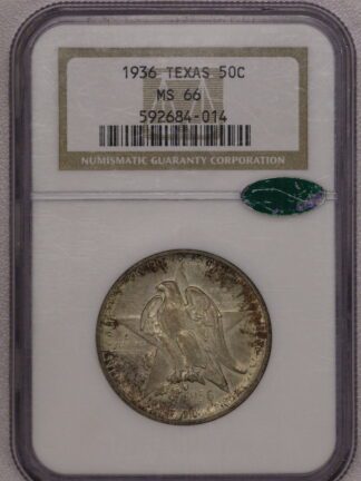 1936 Texas Commemorative Half Dollar NGC MS66 CAC