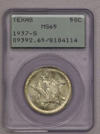 1937-S Texas Commemorative Half Dollar PCGS MS65