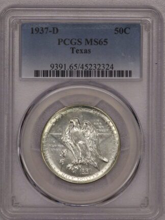 1937-D Texas Commemorative Half Dollar PCGS MS65