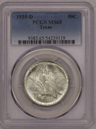 1935-D Texas Commemorative Half Dollar PCGS MS65