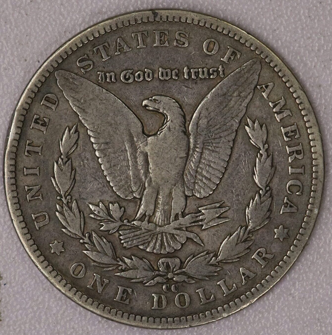 AUCTION- 1890-CC Morgan Dollar Very Circulated - Image 2