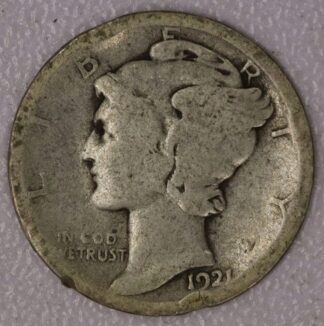 AUCTION-   1921 Mercury Dime AG