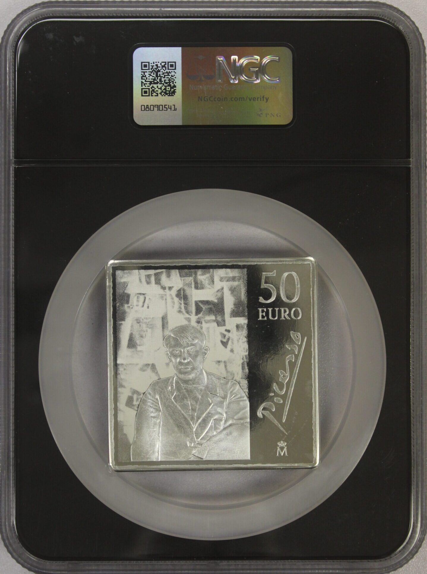 2023 M Spain 50 Euro Harlequin with a Mirror NGC PF69 Ultra Cameo (4.76 Oz .999 Silver) - Image 2