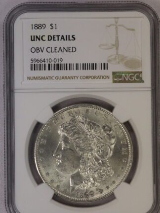 AUCTION- 1889 Morgan Dollar NGC Unc Details