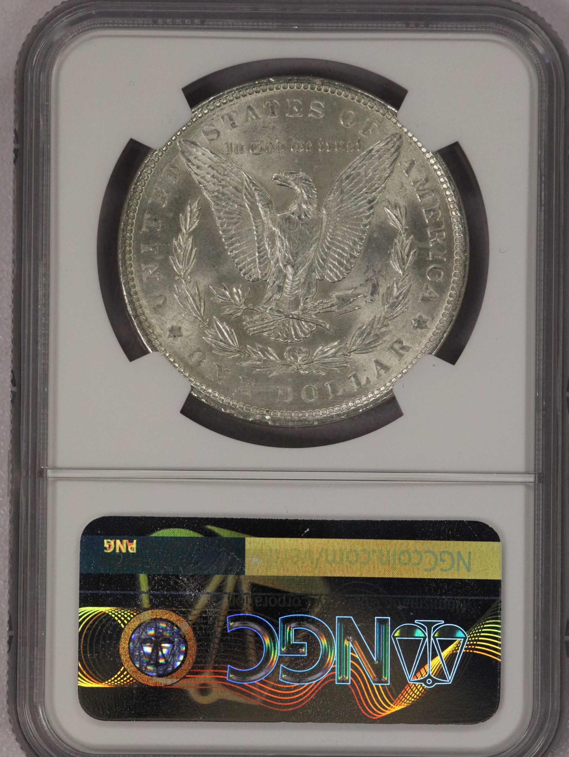 AUCTION- 1889 Morgan Dollar NGC Unc Details - Image 2