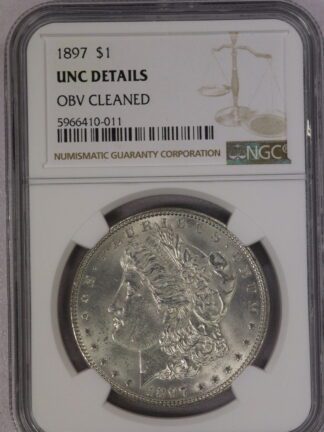 AUCTION- 1897 Morgan Dollar NGC Unc Details